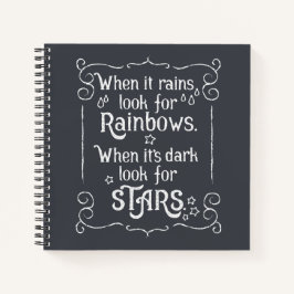 Inspirierend, wenn es regnet und dunkel | Gästebuc Notizbuch