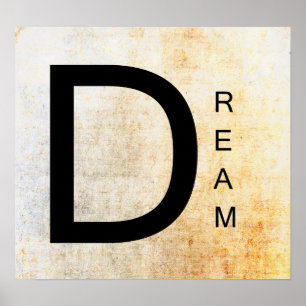 Inspirierend Wort-Kunst-Traum Poster