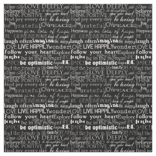 Inspirierend Wort-Schwarzweiss-Typografie Stoff