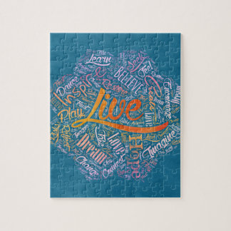 Inspirierend Wort-Wolken-Kunst in Lotus Puzzle