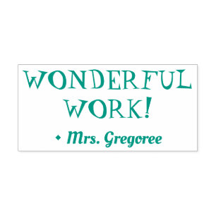 Inspirierend "WUNDERSCHÖNE ARBEIT!" Briefmarke aus Permastempel