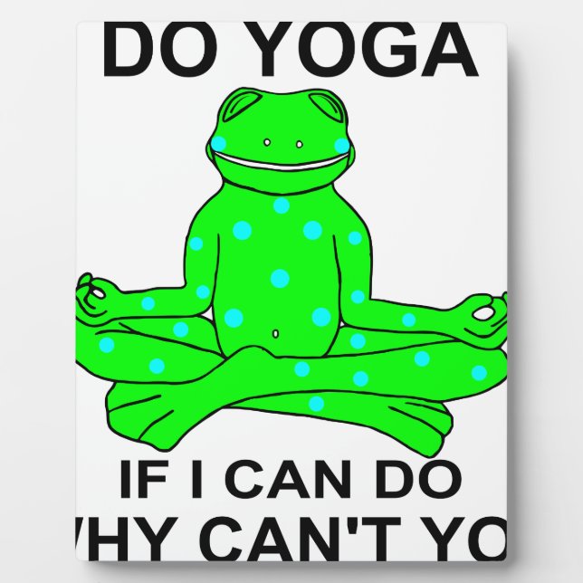 Inspirierend Yoga Frog Design Fotoplatte (Vorderseite)