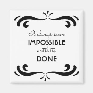 Inspirierend Zitat auf dem Leben Schwarzweiss Magnet