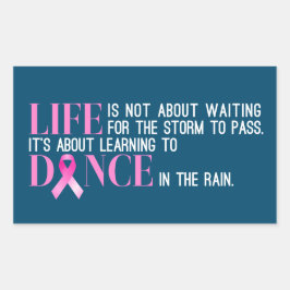 Inspirierend Zitat Brustkrebs-Bewusstsein | Aufkle Rechteckiger Aufkleber