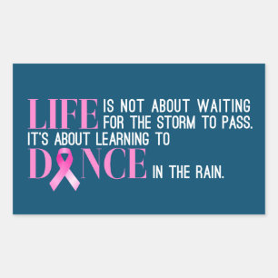 Inspirierend Zitat Brustkrebs-Bewusstsein Aufkle Rechteckiger Aufkleber