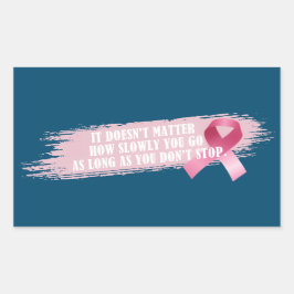 Inspirierend Zitat Brustkrebs-Bewusstsein | Aufkle Rechteckiger Aufkleber