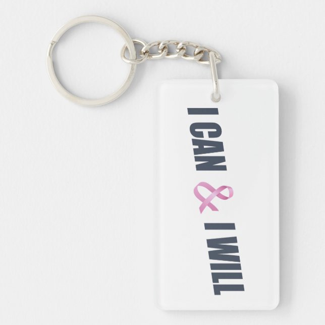 Inspirierend Zitat Brustkrebs-Bewusstsein | SCHLÜS Schlüsselanhänger (Vorderseite)