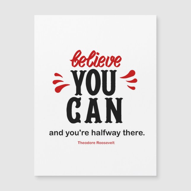 Inspirierend Zitat des Präsidenten Magnetkarte (Vorderseite)