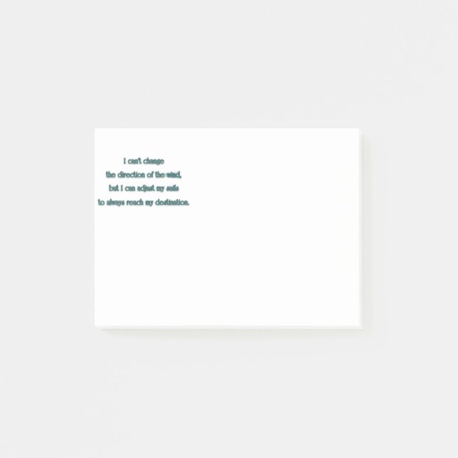 Inspirierend Zitat - Ich kann die Richtung nicht ä Post-it Klebezettel (Vorderseite)