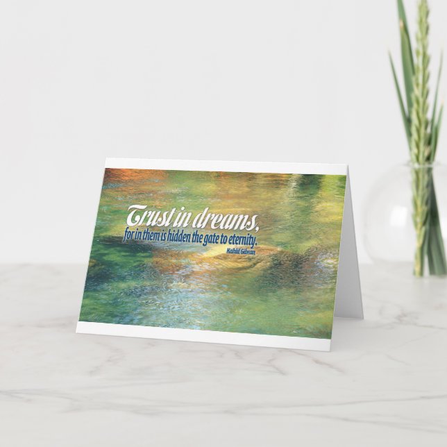 Inspirierend Zitat -- Kahlil Gibran Karte (Vorderseite)