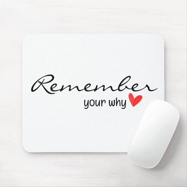 Inspirierend Zitat mit rotem Herzen Mousepad (Mit Mouse)