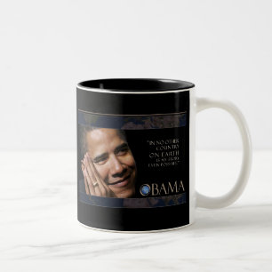 Inspirierend Zitat Obama Zweifarbige Tasse