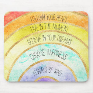 Inspirierend Zitat-Regenbogen Mousepad