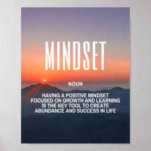 Inspirierend Zitat über einen positiven Mindset Poster