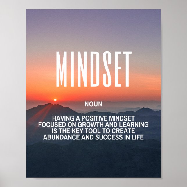 Inspirierend Zitat über einen positiven Mindset Poster (Vorne)