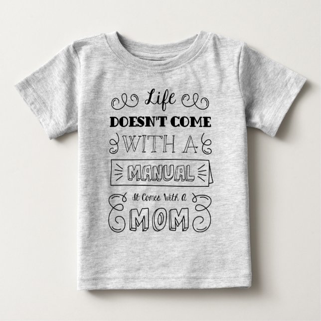 Inspirierend Zitat von Leben und Mama | Bodysuit Baby T-shirt (Vorderseite)