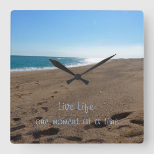 Inspirierend Zitat-Wanduhr Quadratische Wanduhr