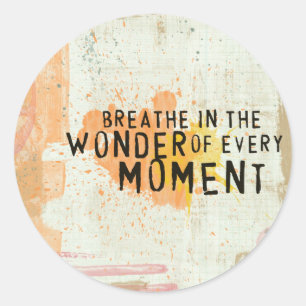 inspirierend Zitataufkleber Runder Aufkleber