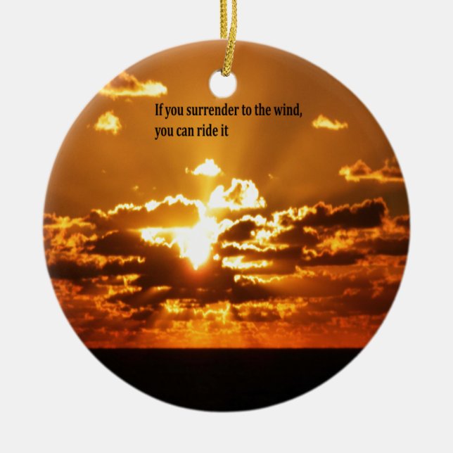 Inspirierend Zitate des amerikanischen Keramik Ornament (Vorne)