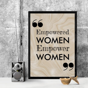 Inspirierend Zitate ermutigen Frauen zu Typografie Poster