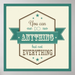 Inspirierend Zitattypographieplakat Poster