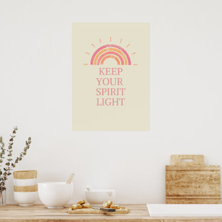 Inspirierende Affirmation – Halte Deinen Geist Lei Poster
