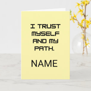 Inspirierende Affirmationen & Selbstvertrauensgesc Karte