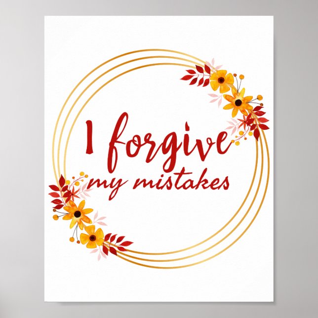 inspirierende Bekenntnisse zur Selbstannahme Poster (Vorne)