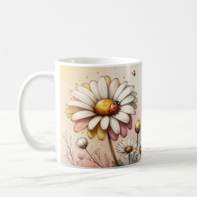 Inspirierende Blumen  Kaffeetasse (Links)