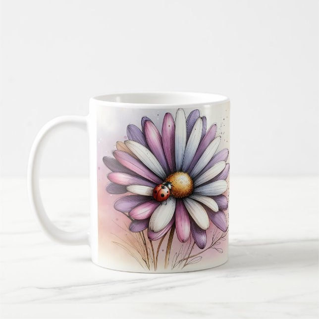 Inspirierende Blumen  Kaffeetasse (Links)