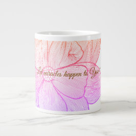 Inspirierende Blumen: Lass Wunder mit Dir geschehe Jumbo-Tasse