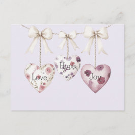 Inspirierende Blumenliebe Hoffnung Freude Herzen B Postkarte