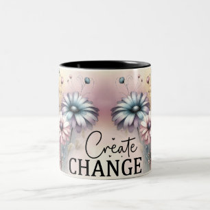 Inspirierende Blumenverpackung Zweifarbige Tasse