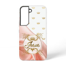 Inspirierende Blush Satin Goldkrone Jesus