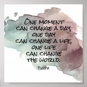 inspirierende Buddha zitieren Text Aquarellgestalt Poster