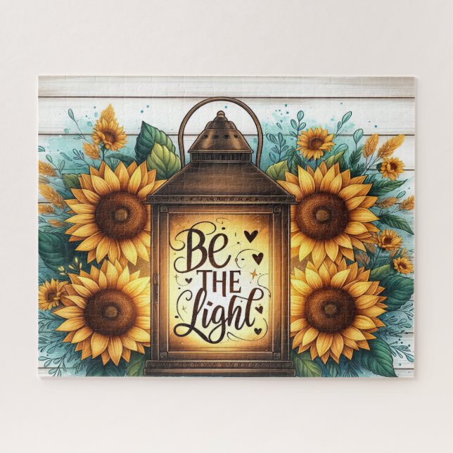 Inspirierende christliche Sonnenblume Puzzle (Horizontal)