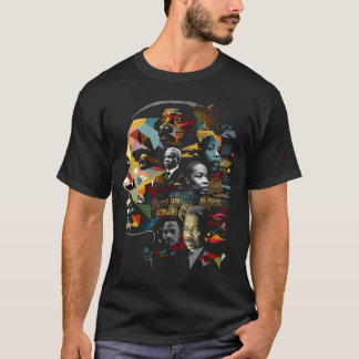 Inspirierende Collage von schwarzen Historikern T-Shirt