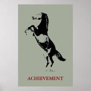 Inspirierende Errungenschaft Pferd Pop-Art Poster