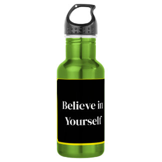 . Inspirierende Flaschen mit Zitat Edelstahlflasche