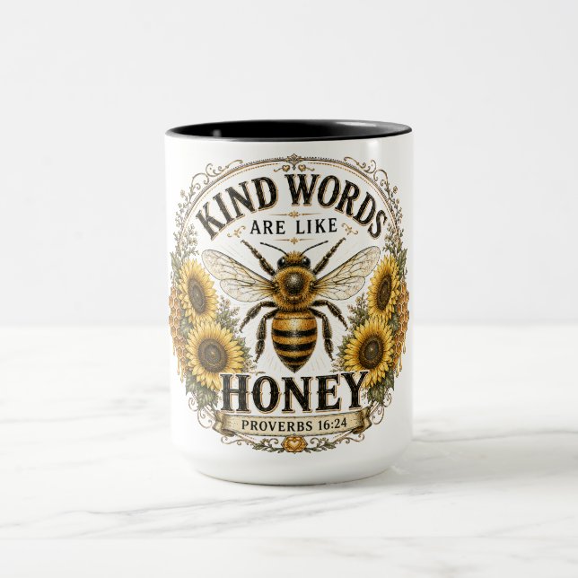 Inspirierende freundliche Worte Tasse (Zentrum)