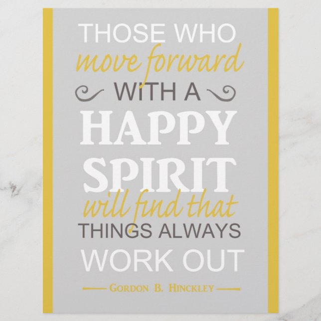 inspirierende Gordon b hinckley lat zitieren (Vorderseite)