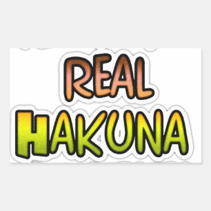 Inspirierende "Keep It Real Hakuna Matata" Kunst Rechteckiger Aufkleber