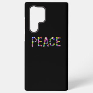 Inspirierende lebendige Typografie Frieden Liebe Samsung Galaxy Hülle