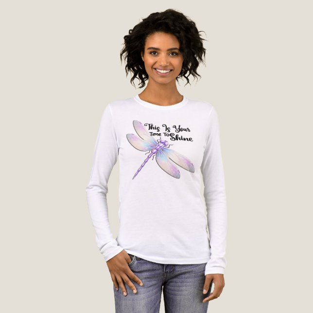 Inspirierende Libelle Tri-Blend Shirt (Vorderseite voll)