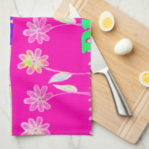 Inspirierende Liebe Essen Spiel Blumen Design Handtuch