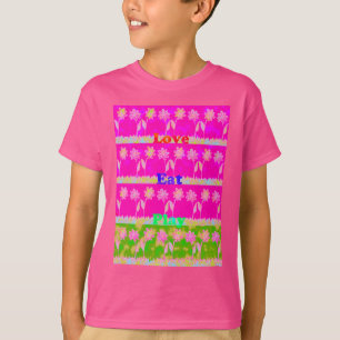 Inspirierende Liebe Essen Spiel Blumen Design T-Shirt