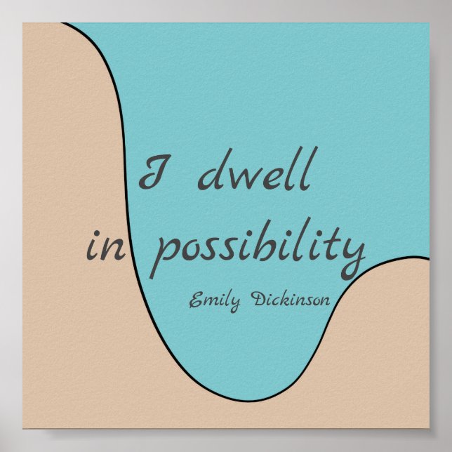 inspirierende literarische Dickinson zitieren mode Poster (Vorne)