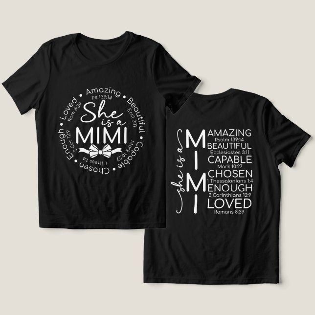 Inspirierende Mimi Tri-Blend Shirt (Design Vorderseite & Rückseite)