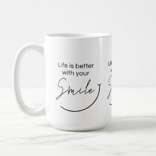 Inspirierende minimalistische Typografie-Zitat-Ges Kaffeetasse
