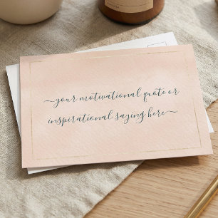 Inspirierende Motivationszitat DIY-Schrift Rosa Postkarte